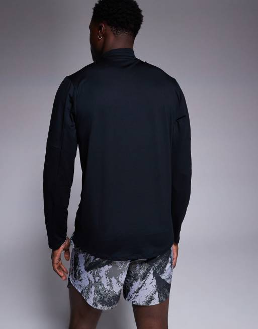 Nike Running - Dri-FIT Element - Sort langærmet top med lynlås, 3 af 4