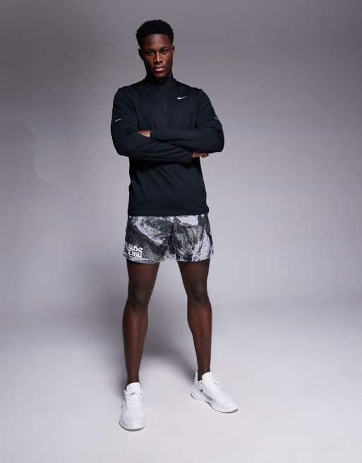 Nike Running - Dri-FIT Element - Sort langærmet top med lynlås, 4 af 4