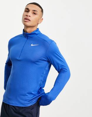 nike running element top in blue