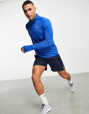 nike running element top in blue