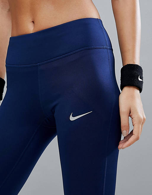 Nike Running Dri-Fit Essential Legging In Blue