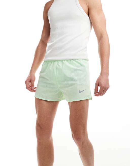 Nike Running Dri-Fit Fast 3inch short in lime green 