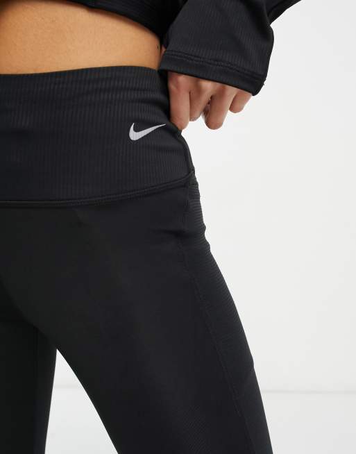 Nike Running Dri-Fit Fast 7/8 leggings in black, 3 of 4