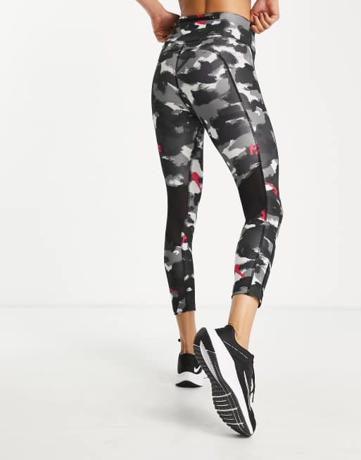 Nike Running - Dri-FIT - Fast - Legging met halfhoge taille en camouflageprint in zwart, 2 van 4