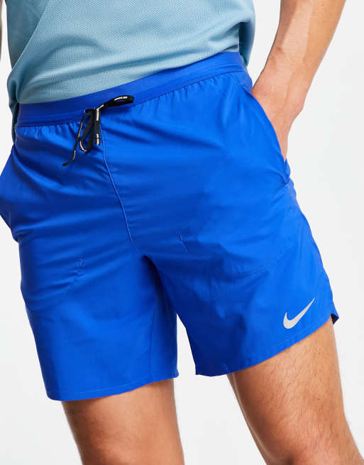 Nike Running Dri FIT Flex Stride 7 inch shorts in blue