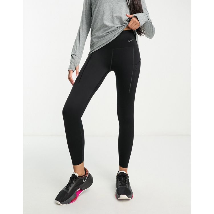 Nike Running – Fast Dri-FIT – Kurz geschnittene Leggings in Schwarz