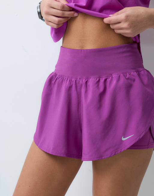 Nike Running Dri-FIT high-rise 2in1 short in purple, 3 of 5