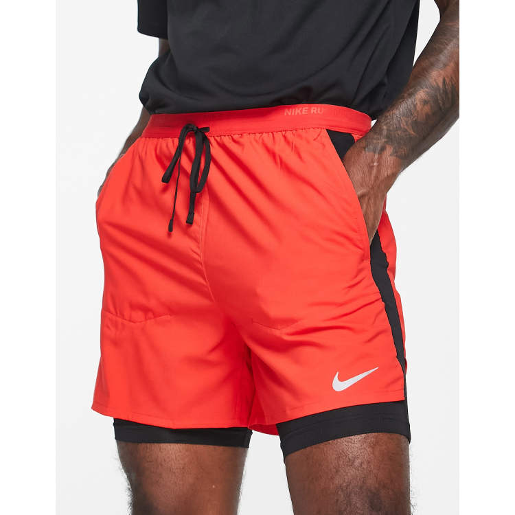 vegetarisk brochure Rodeo Nike Running Dri-FIT hybrid short in red | ASOS