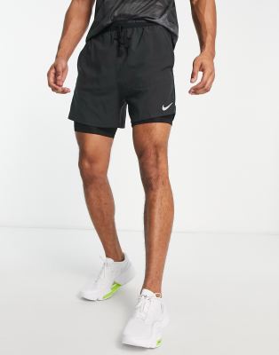 NIKE DRI-FIT HYBRID SHORTS IN BLACK