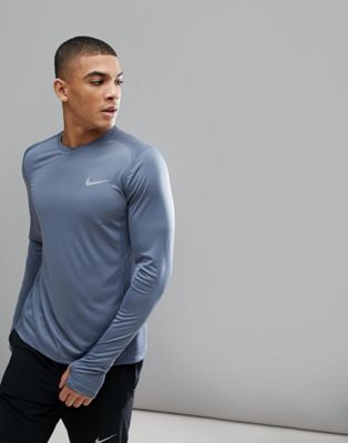 Nike Running Dri-FIT long sleeve top in blue 833593-497 | ASOS