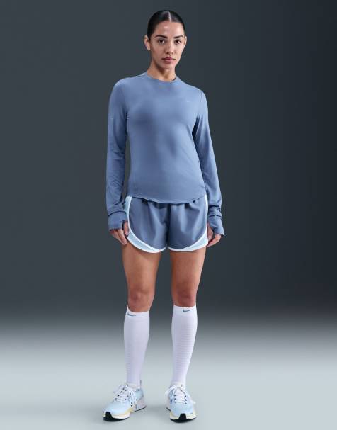 Nike Running Dri-FIT long sleeve top in purple - view 1