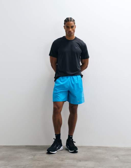 Nike Running DRI-Fit Miler 7 inch shorts in blue , 2 of 5