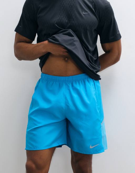 Nike Running DRI-Fit Miler 7 inch shorts in blue , 3 of 5