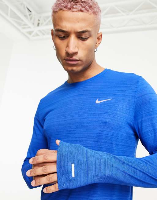 Nike blue 2025 long sleeve top