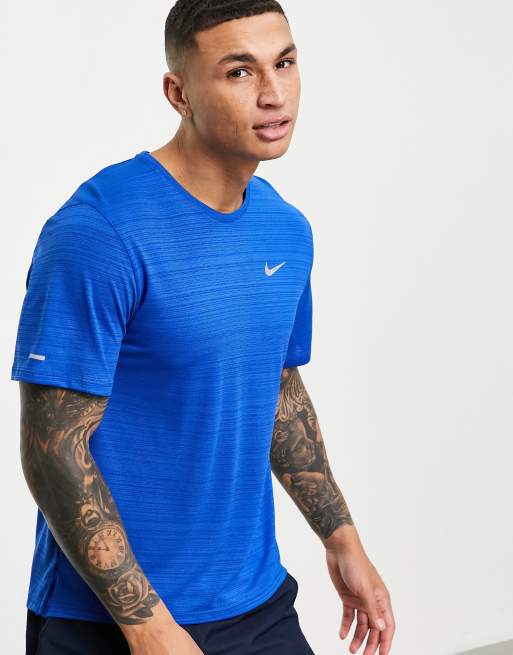 Nike Running Dri-FIT Miler t-shirt in blue