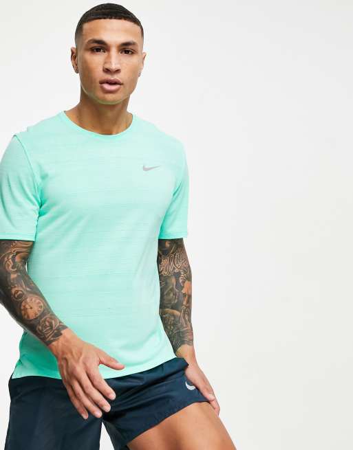 Nike Running Dri-FIT Miler t-shirt in green | ASOS