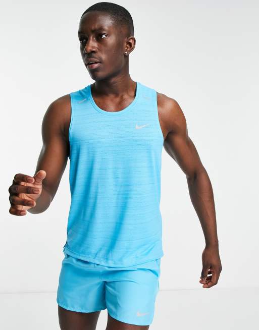 Nike Tall Miler Tank in Blue for Men