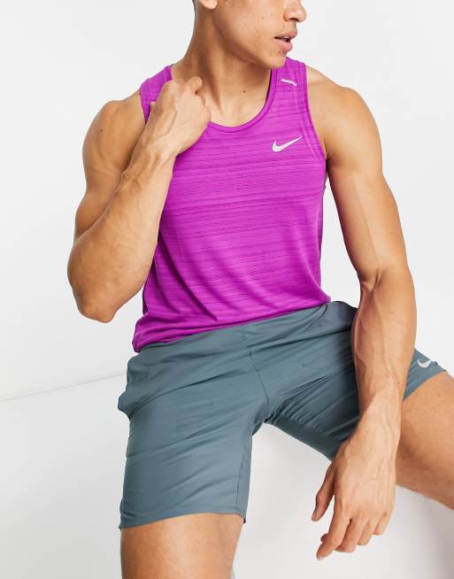 Nike Men's Dri-Fit Studio '72 Reversible Allover Print Training Tank Top in Purple, Size: XL | FB7978-532