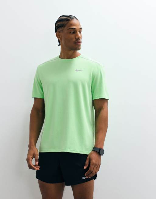 Nike Running Dri-FIT Miler top in green, 5 of 5