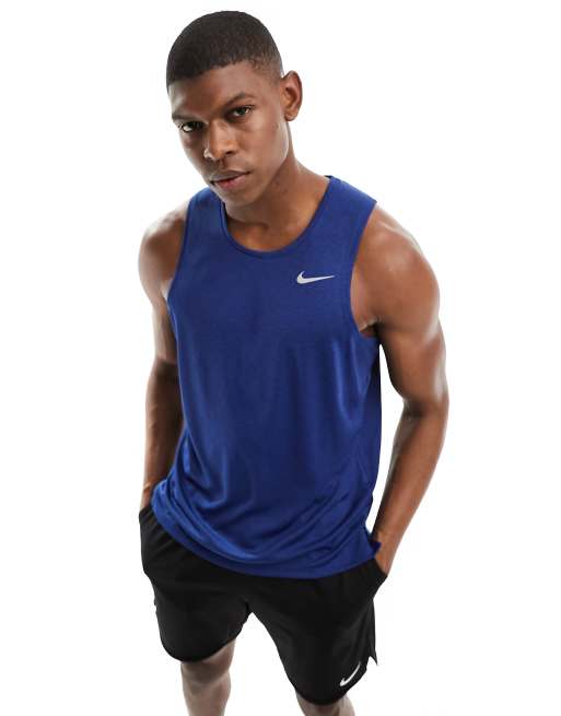 Nike Running - Dri-Fit Miler - Top senza maniche color blu reale