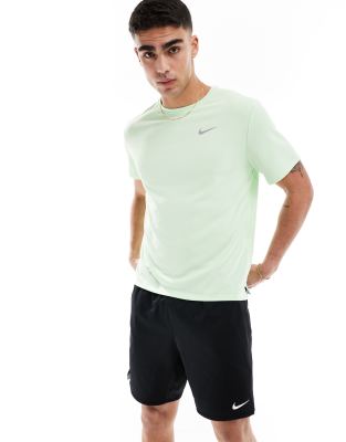 Nike Running Dri-FIT Miller T-shirt in light green | ASOS