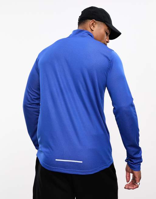 Nike Running Dri-Fit Pacer half zip long sleeve in royal blue