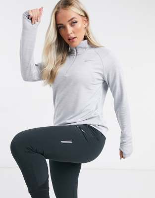 Nike Training Dri-FIT Superset half-zip long sleeve top in gray - ShopStyle  Activewear Shirts