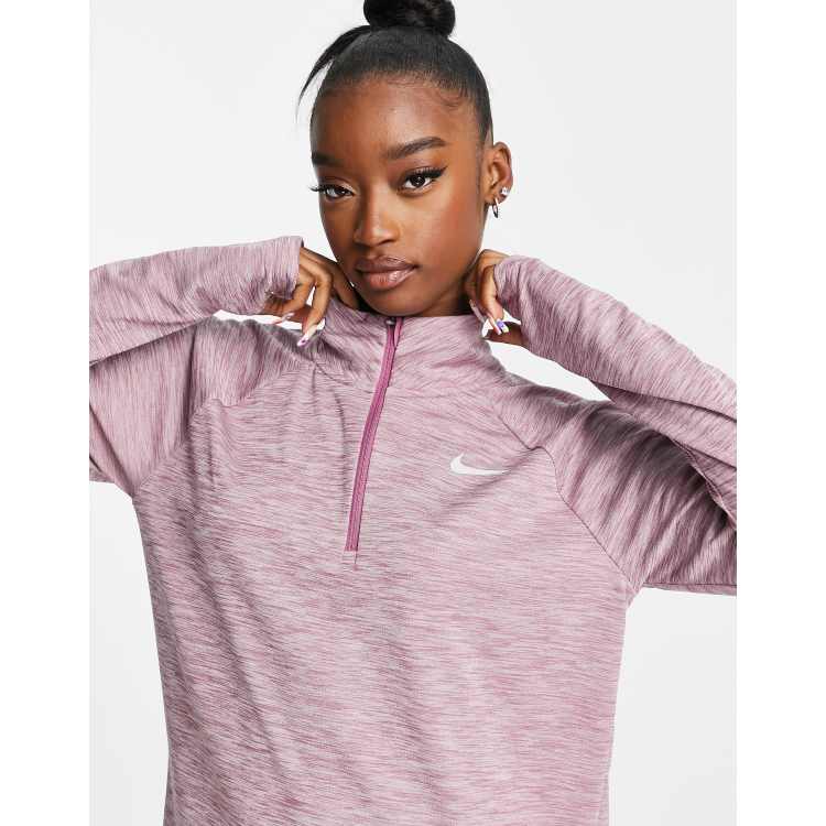 Pink nike 2025 zip top