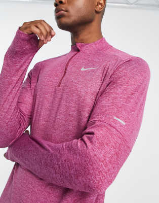 nike running pacer half zip top in purple