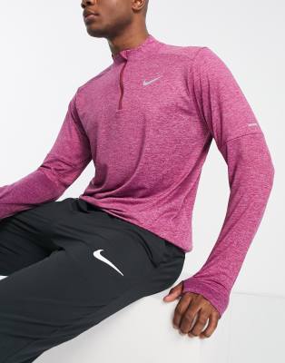 nike running pacer half zip top in purple