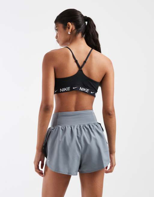 Nike Running - Dri-FIT - Pantaloncini 2 in 1 a vita alta grigi, 5 di 5