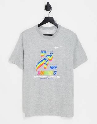 Vintage Nike Running Shirt Big Logo Sport Street Wear Top Tee 