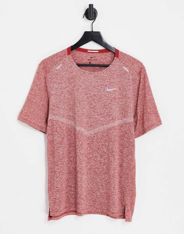 Nike Running Dri-FIT Rise 365 t-shirt in burgundy