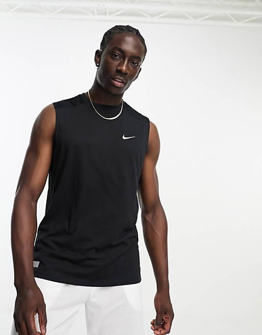 Nike Running Dri-FIT Rise 365 tank top in black | ASOS