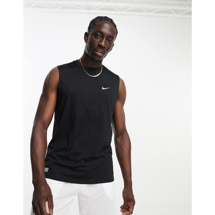 Nike Running Rise 365 tank top in black | ASOS