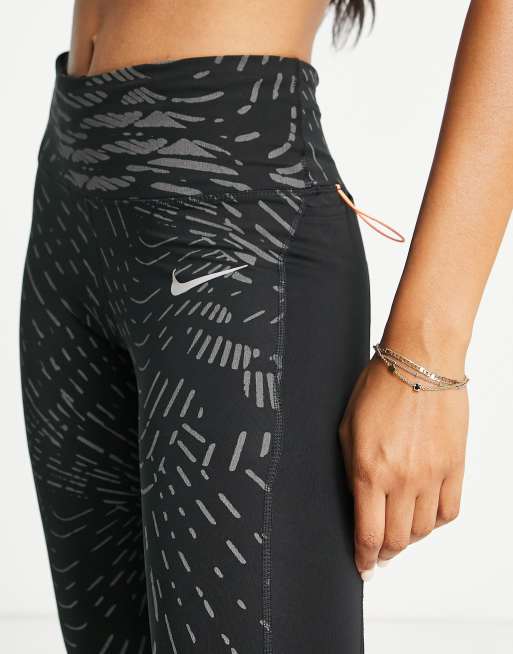 NIKE RUN DIVISION DRI-FIT WOMEN'S FAST RUNNING LEGGINGS BLACK #DV7245-NWT