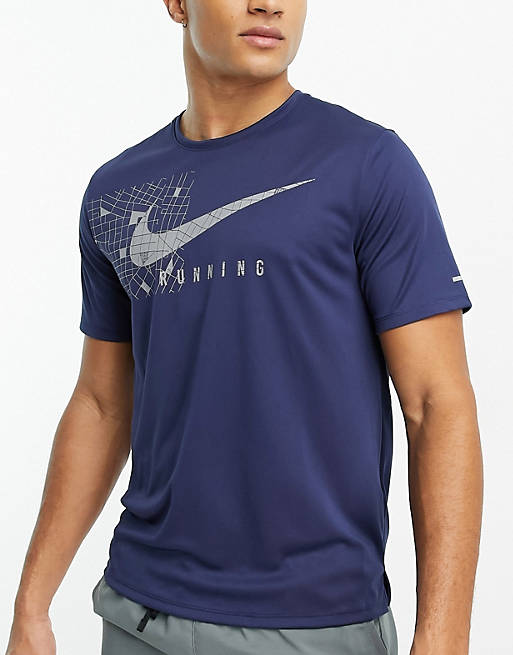 Nike Running Dri-FIT Run DVN top in blue | ASOS
