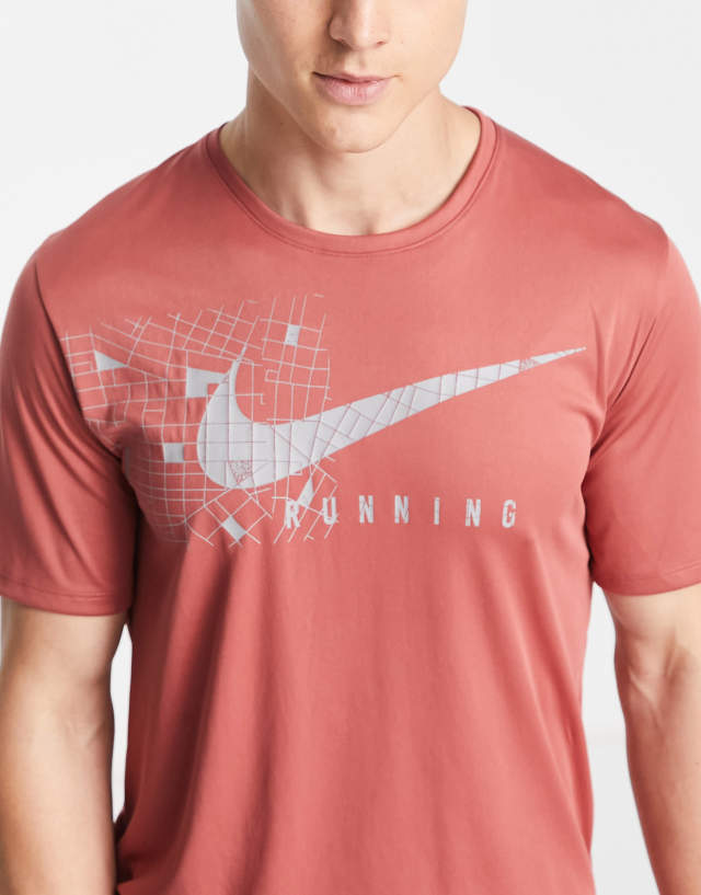 Nike Running Dri-FIT Run DVN top in red