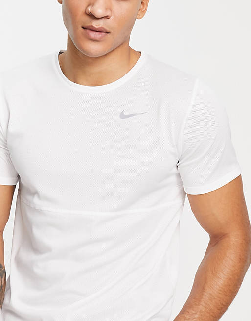 desmayarse material femenino Nike Running Dri-FIT Run t-shirt in white | ASOS
