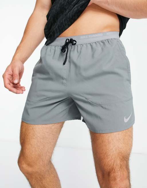 fiber Regeneration Poleret Nike Running Dri-FIT Stride 5-Inch brief-lined shorts in gray | ASOS