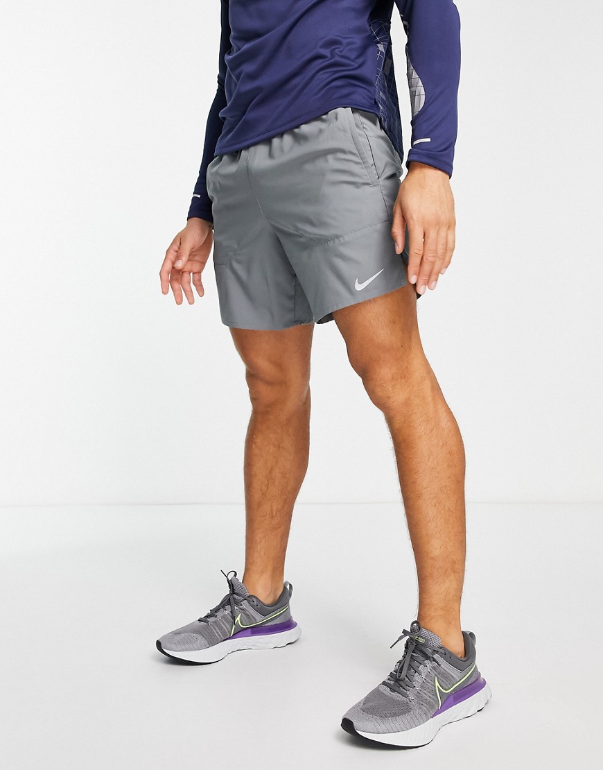 Nike Running Dri-FIT Stride 7inch shorts in gray