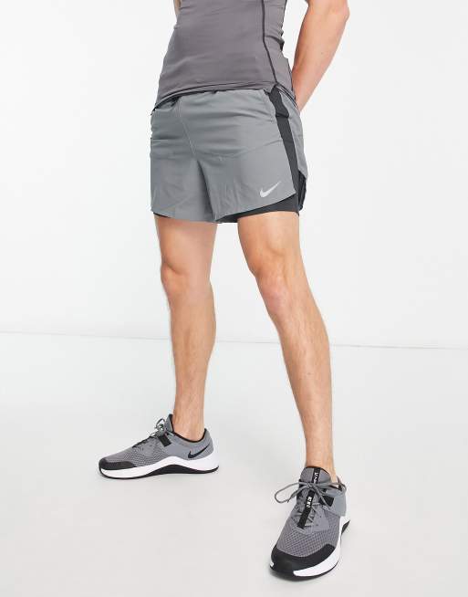 korrelat orientering uanset Nike Running Dri-FIT Stride Hybrid shorts in gray | ASOS