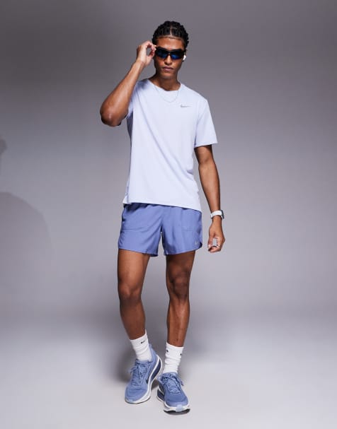 Nike Running – Dri-FIT Stride – Shorts in Blau, 5 Zoll Schrittlänge - view 1