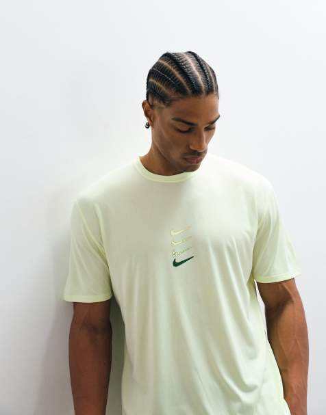 Nike Running Dri-Fit Strides T-shirt in lime green - view 1