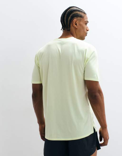 Nike Running Dri-Fit Strides T-shirt in lime green, 4 of 5