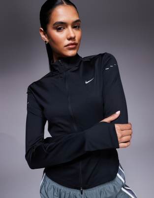 Nike Dri-fit Swift Full Zip Mid Layer Long Sleeve Top In Multi