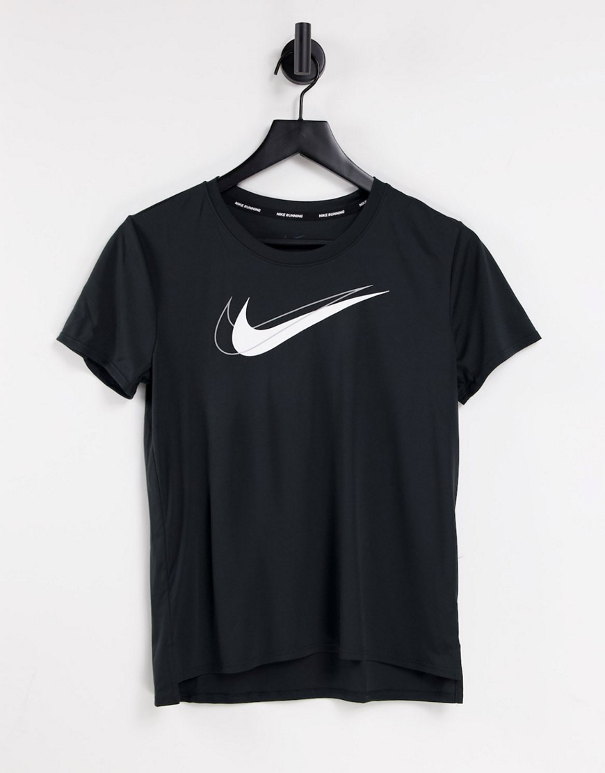 Nike Running Dri-FIT Swoosh t-shirt in black