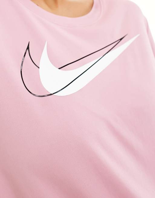 Tommy Hilfiger Sport Womens Cotton Blend Activewear T-Shirt Pink