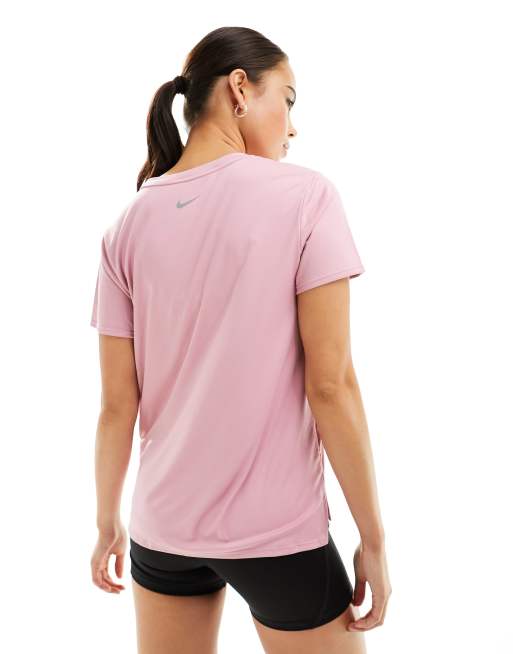 Nike Yoga Dri-FIT Layered t-shirt in pink