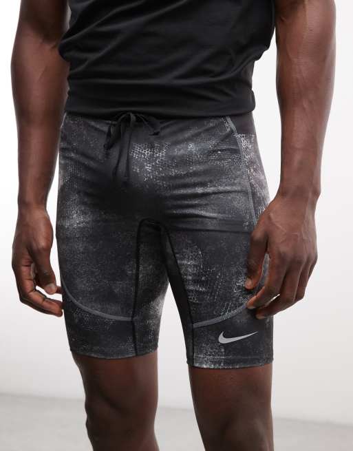 Nike Running Dri-Fit tight shorts in gray print, 4 of 5